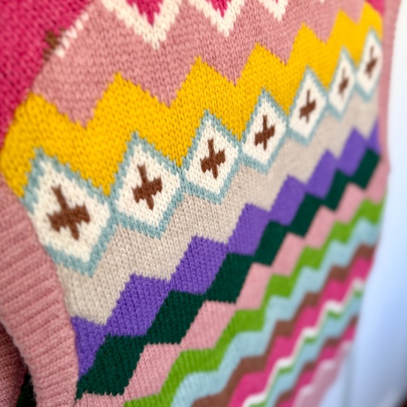 Boden Eleanor Fair Isle Sleeveless Sweater Vest NWT - Picture 4 of 9